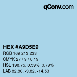 Color code: HEX #A9D5E9 | qconv.com