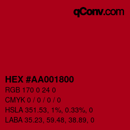 Color code: HEX #AA001800 | qconv.com