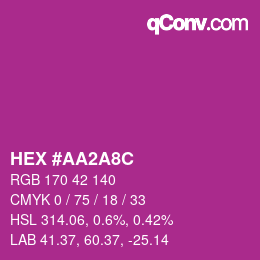 Color code: HEX #AA2A8C | qconv.com