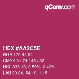 Color code: HEX #AA2C5E | qconv.com