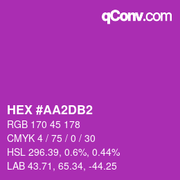 カラーコード: HEX #AA2DB2 | qconv.com