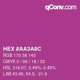 Farbcode: HEX #AA3A8C | qconv.com