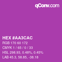 Color code: HEX #AA3CAC | qconv.com