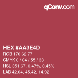 Color code: HEX #AA3E4D | qconv.com