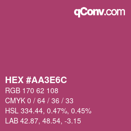 Color code: HEX #AA3E6C | qconv.com
