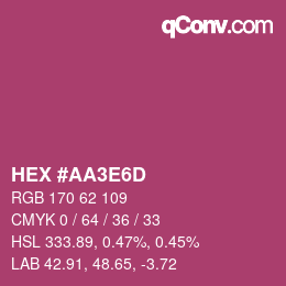 Color code: HEX #AA3E6D | qconv.com