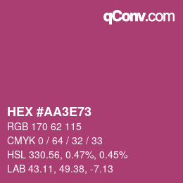 Color code: HEX #AA3E73 | qconv.com