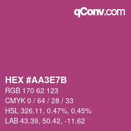 Color code: HEX #AA3E7B | qconv.com