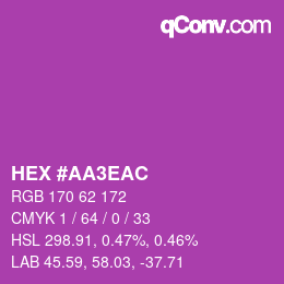 Color code: HEX #AA3EAC | qconv.com