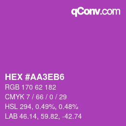 Color code: HEX #AA3EB6 | qconv.com