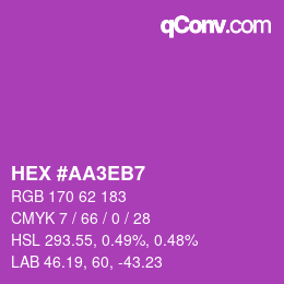 Farbcode: HEX #AA3EB7 | qconv.com