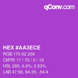 Color code: HEX #AA3ECE | qconv.com