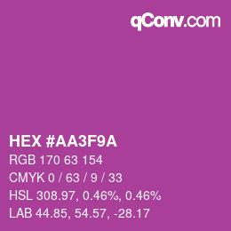 Color code: HEX #AA3F9A | qconv.com