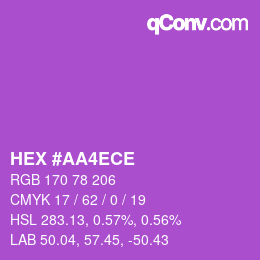 Color code: HEX #AA4ECE | qconv.com