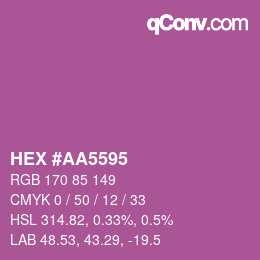 カラーコード: HEX #AA5595 | qconv.com
