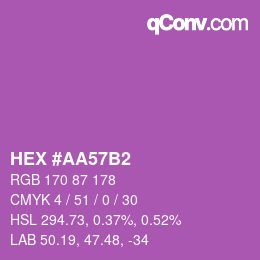 颜色代码: HEX #AA57B2 | qconv.com