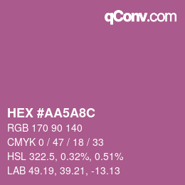 Color code: HEX #AA5A8C | qconv.com