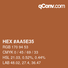 Color code: HEX #AA5E35 | qconv.com