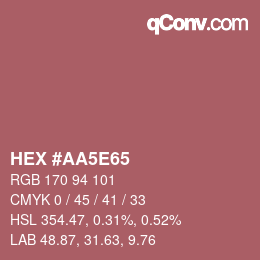 Color code: HEX #AA5E65 | qconv.com