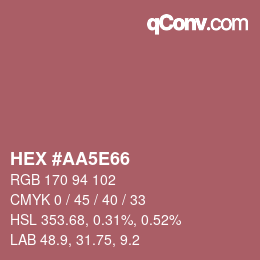 Color code: HEX #AA5E66 | qconv.com