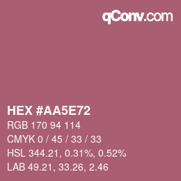 Color code: HEX #AA5E72 | qconv.com