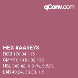 Color code: HEX #AA5E73 | qconv.com