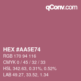 Color code: HEX #AA5E74 | qconv.com