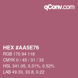 Color code: HEX #AA5E76 | qconv.com