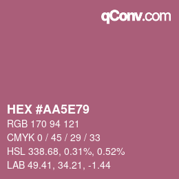 Color code: HEX #AA5E79 | qconv.com