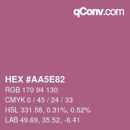 Color code: HEX #AA5E82 | qconv.com