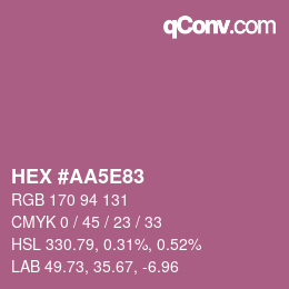 Color code: HEX #AA5E83 | qconv.com