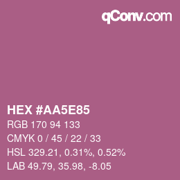 Color code: HEX #AA5E85 | qconv.com