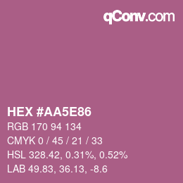 Color code: HEX #AA5E86 | qconv.com