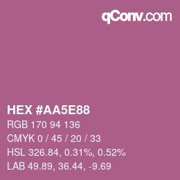 Color code: HEX #AA5E88 | qconv.com