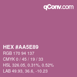 Color code: HEX #AA5E89 | qconv.com