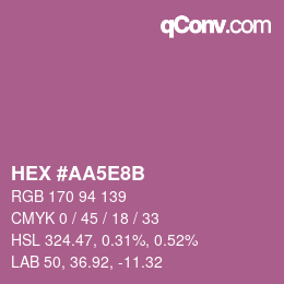 Color code: HEX #AA5E8B | qconv.com