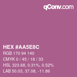 Farbcode: HEX #AA5E8C | qconv.com