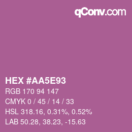 Color code: HEX #AA5E93 | qconv.com