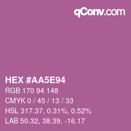 Color code: HEX #AA5E94 | qconv.com