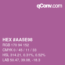 Color code: HEX #AA5E98 | qconv.com