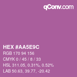 Color code: HEX #AA5E9C | qconv.com