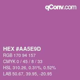 Color code: HEX #AA5E9D | qconv.com