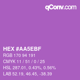 Color code: HEX #AA5EBF | qconv.com