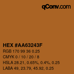 Color code: HEX #AA63243F | qconv.com