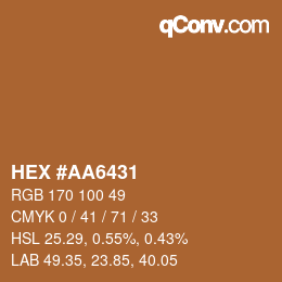 Color code: HEX #AA6431 | qconv.com