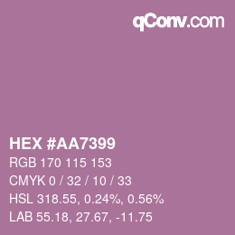 Color code: HEX #AA7399 | qconv.com