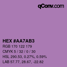 Código de color: HEX #AA7AB3 | qconv.com