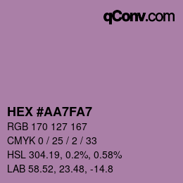 Color code: HEX #AA7FA7 | qconv.com