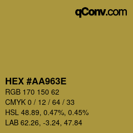 Color code: HEX #AA963E | qconv.com