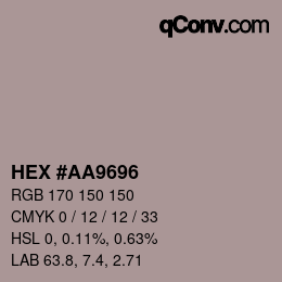 Color code: HEX #AA9696 | qconv.com
